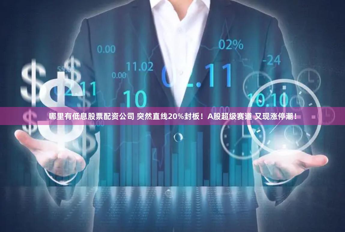 哪里有低息股票配资公司 突然直线20%封板！A股超级赛道 又现涨停潮！