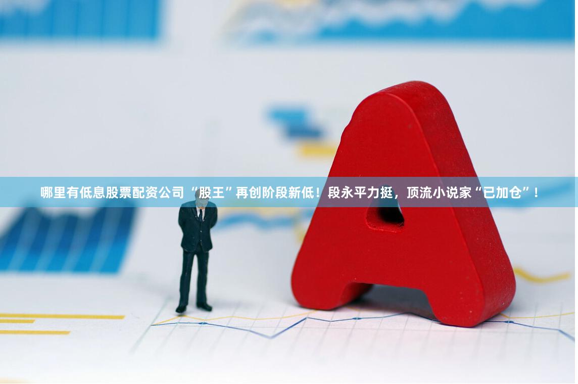 哪里有低息股票配资公司 “股王”再创阶段新低！段永平力挺，顶流小说家“已加仓”！