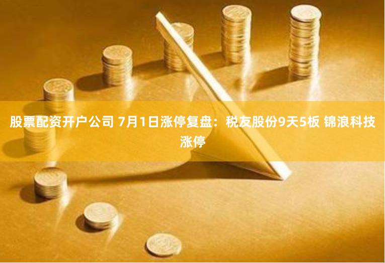 股票配资开户公司 7月1日涨停复盘：税友股份9天5板 锦浪科技涨停